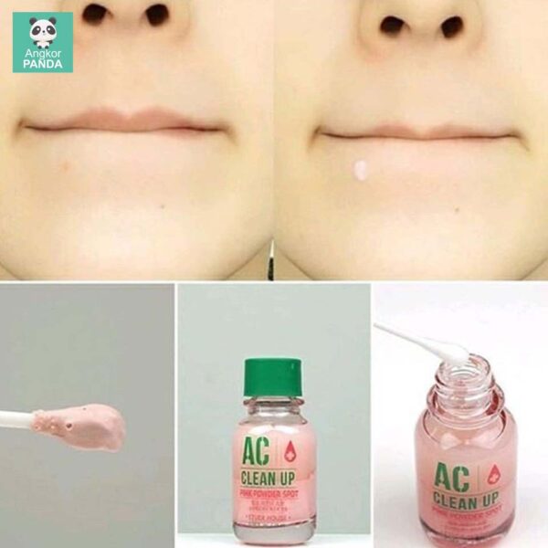 Etude AC Clean Up Pink Powder Spot 15 ml, new acne powder Angkor Panda